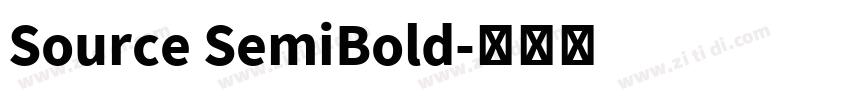 Source SemiBold字体转换
